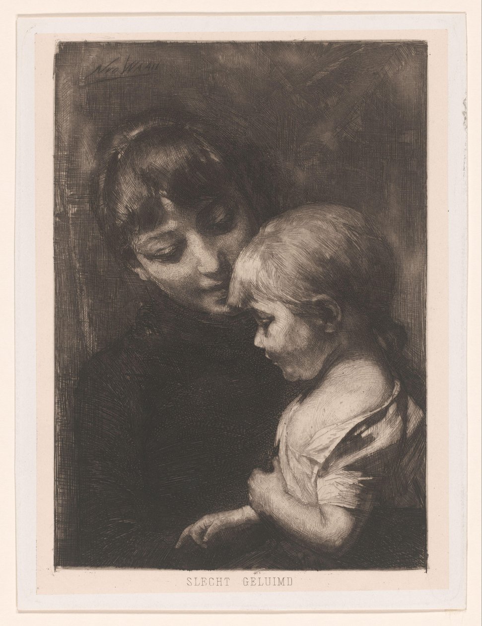 Frau mit Kind (Slecht geluimd) von Nicolaas van der Waay