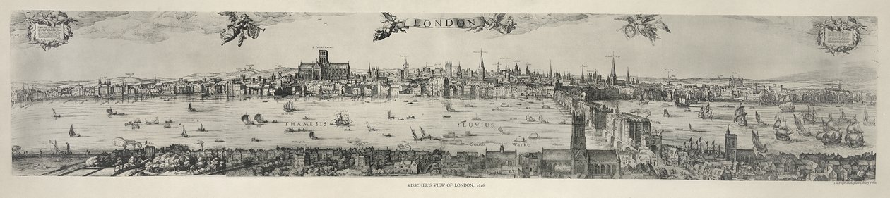 Panorama von London, 1616 von Nicolaes Jansz Visscher