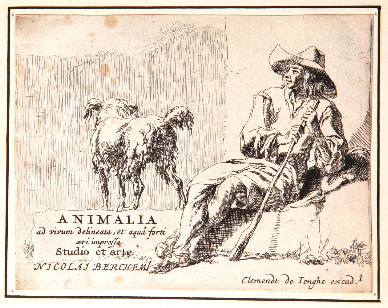 Hirte und Hund von Nicolaes Pietersz. Berchem
