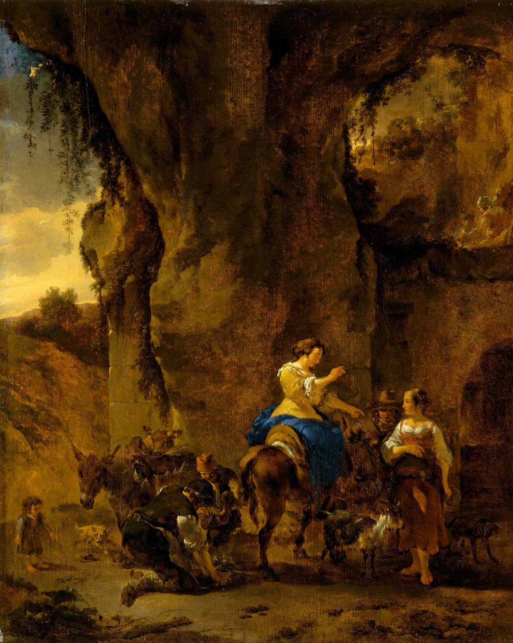 Der Dorfschmied, frühe 1660er Jahre von Nicolaes Pietersz. Berchem
