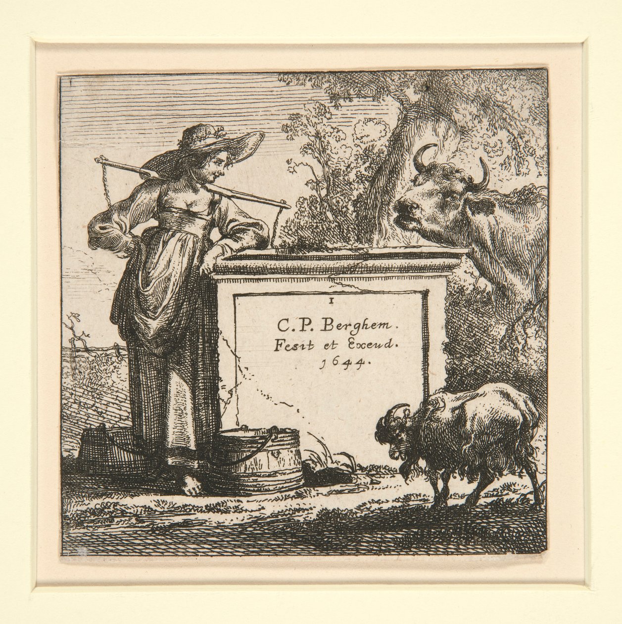 Die Herde der Kühe, mit der Milchmagd von Nicolaes Berchem