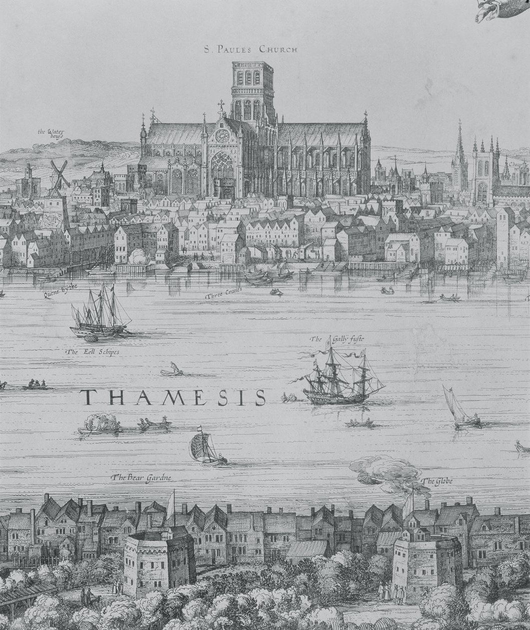 Panorama von London und der Themse (Detail) von Nicolaes Jansz Visscher