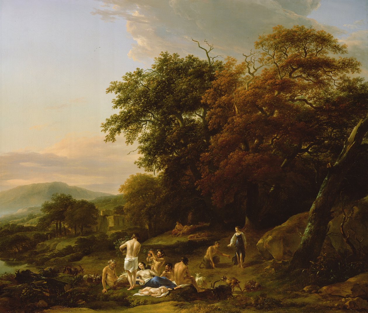 Diana die Jägerin überrascht eine Bacchanalische Feier von Nicolaes Pietersz. Berchem