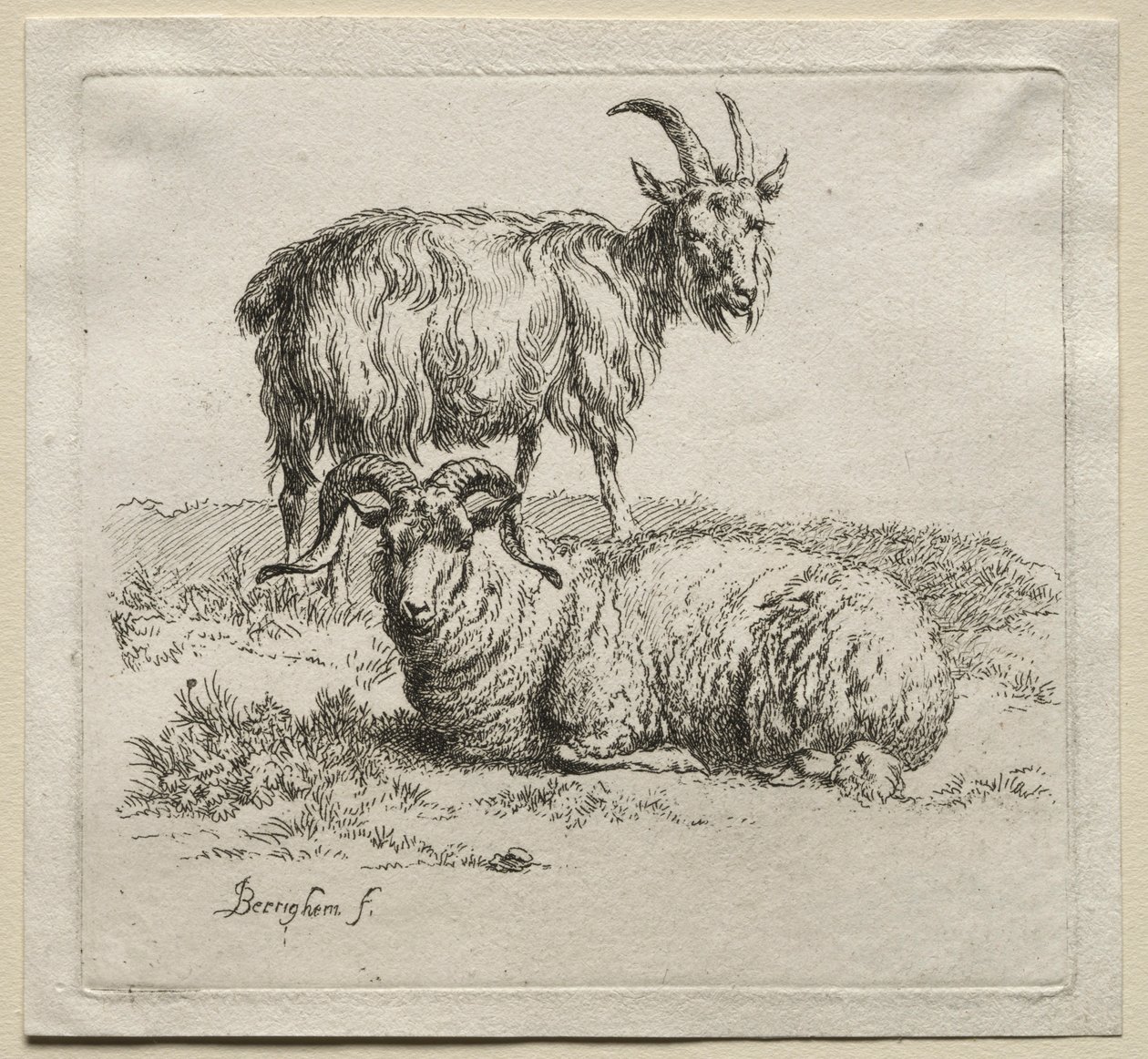 Widder und Ziege von Nicolaes Pietersz. Berchem