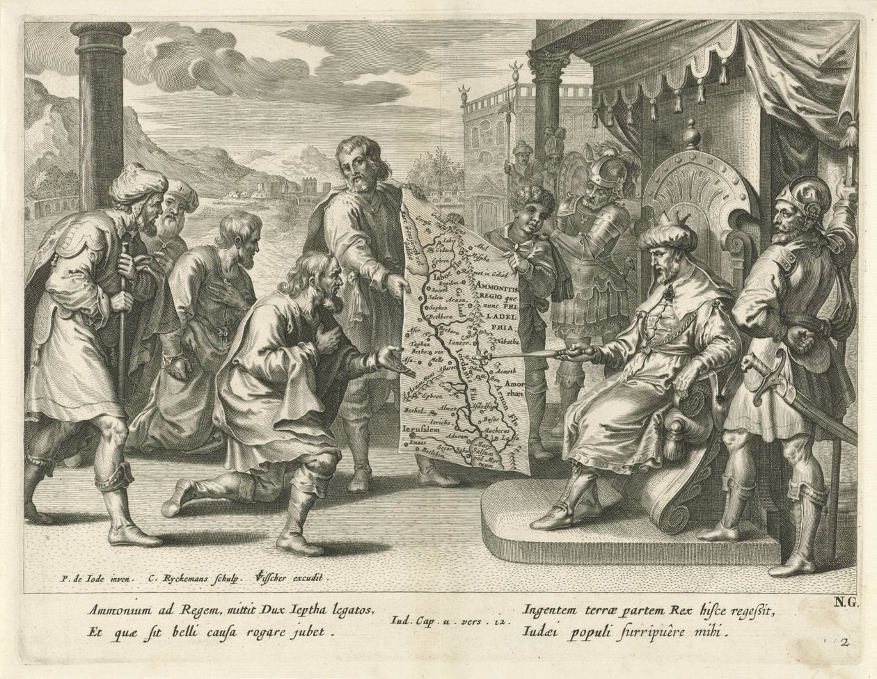 Der König der Ammoniten fordert Land von Nicolaes Ryckmans