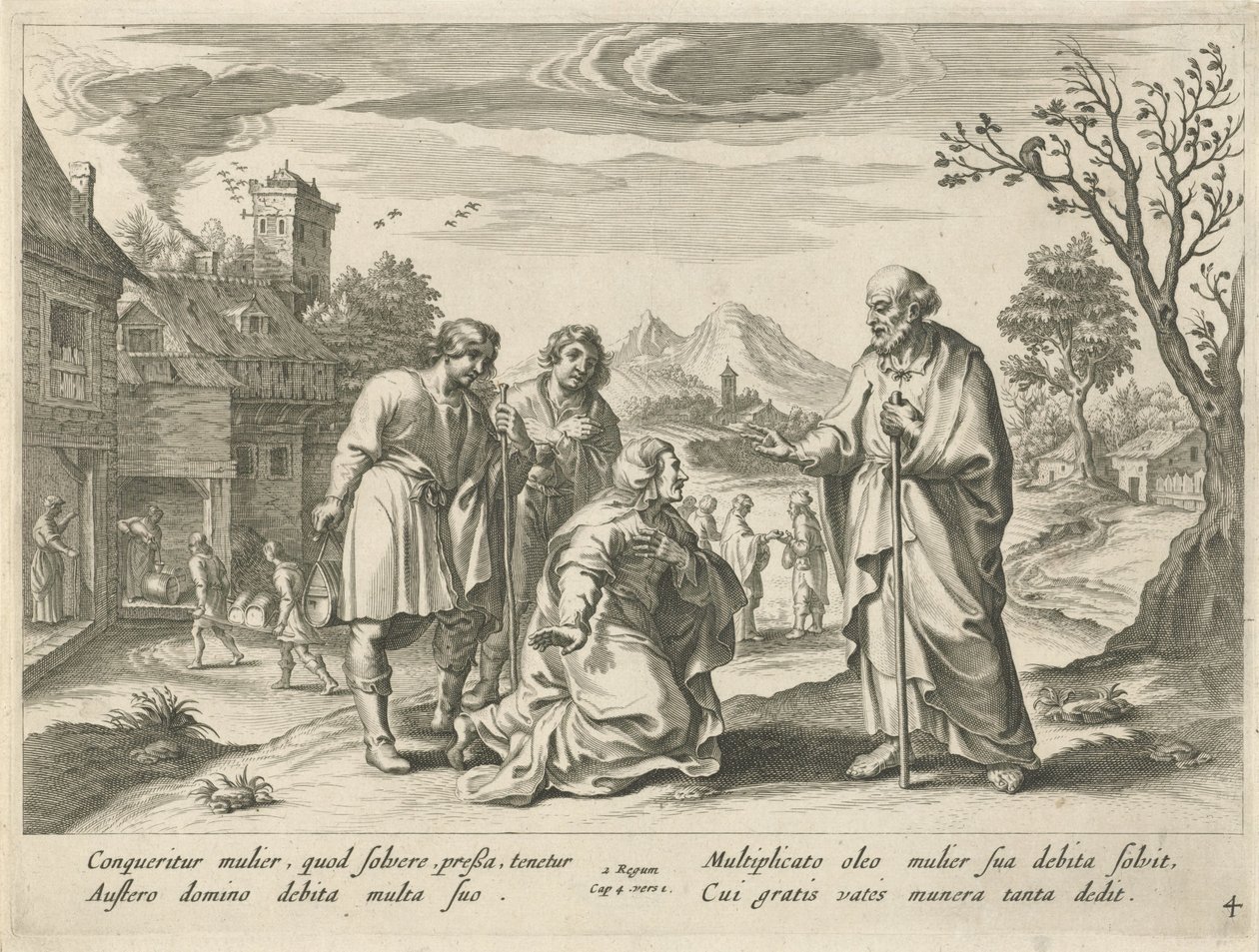 Elisa hilft einer armen Witwe. Geschichte von Elisa (Serientitel) von Nicolaes Ryckmans