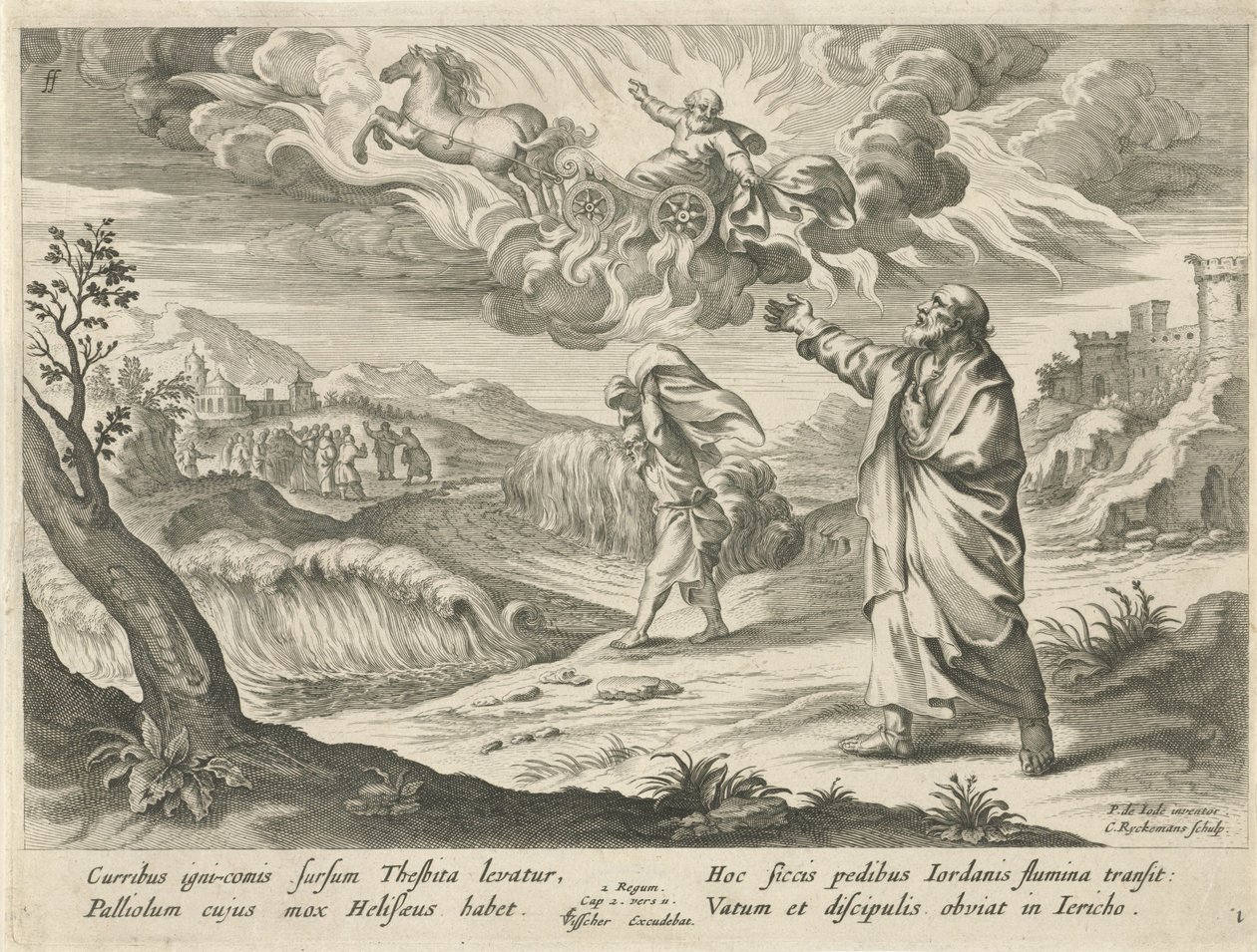 Elisa sieht die Himmelfahrt von Elia von Nicolaes Ryckmans