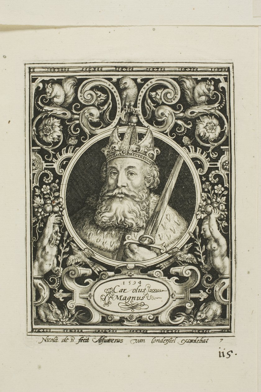 Karl der Große, Tafel sieben aus Die Neun Helden von Nicolaes de Bruyn