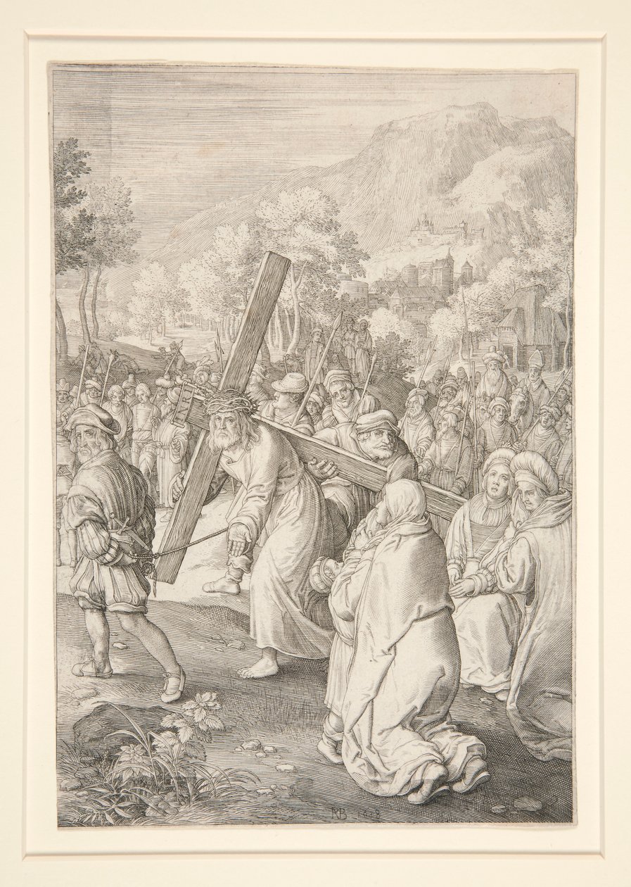 Christus trägt das Kreuz (Passionsserie) von Nicolaes de Bruyn