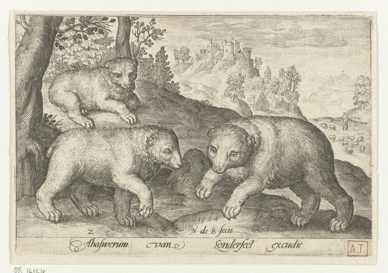 Drei Bären von Nicolaes de Bruyn