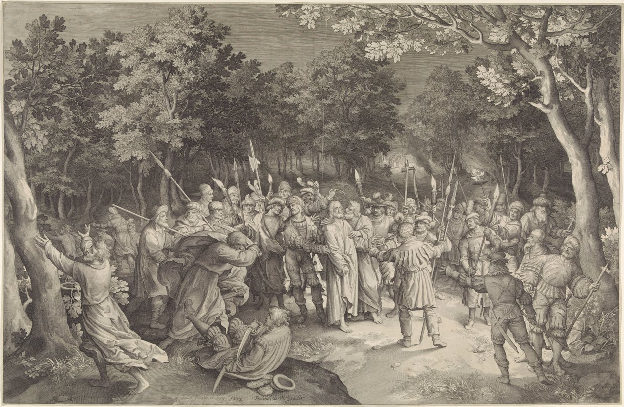 Judaskuss und Verhaftung Christi von Nicolaes de Bruyn