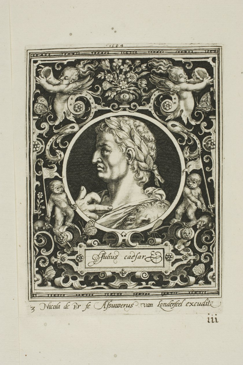 Julius Caesar, Platte drei aus Die Neun Guten Helden von Nicolaes de Bruyn