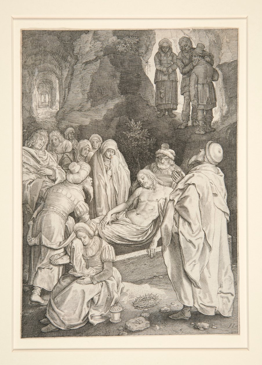 Die Grablegung (Passionsserie) von Nicolaes de Bruyn