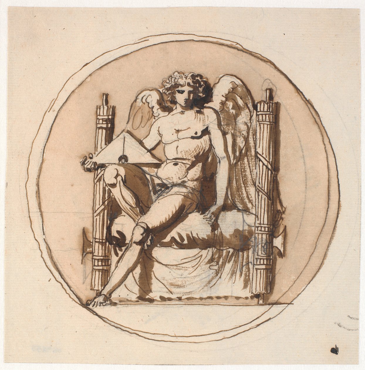 Allegorie auf die Gerechtigkeit. Studie für ein Relief am Freiheitsdenkmal von Nicolai Abildgaard