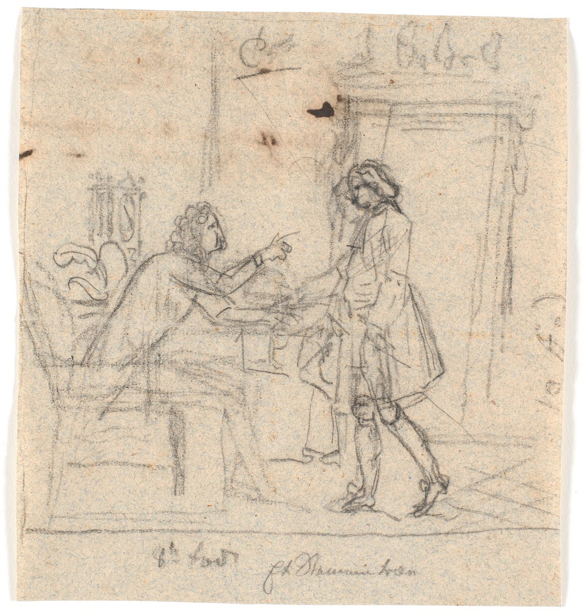 Ein sitzender und ein stehender Herr im Gespräch von Nicolai Abildgaard