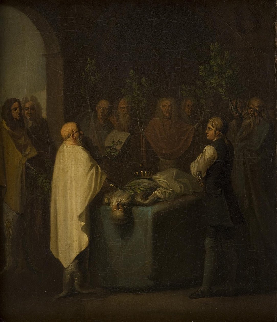 Niels Klim bei der Verurteilung des verstorbenen Potuan-Prinzen von Nicolai Abildgaard