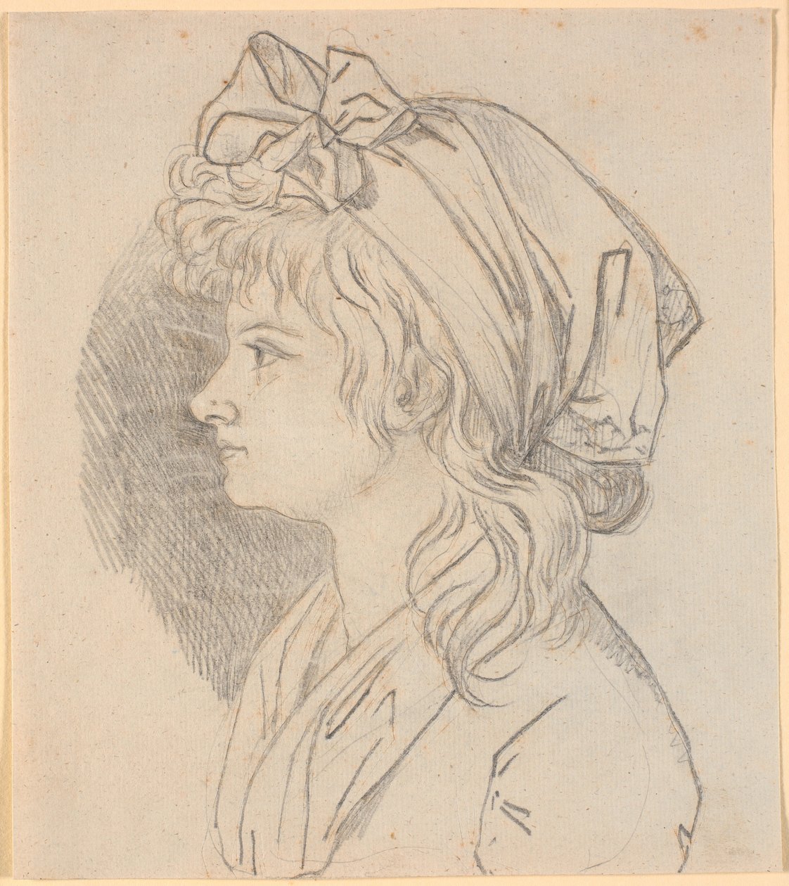 Profilporträt der zweiten Frau des Malers Juliane Marie Abildgaard, geb. Ottesen. Vorarbeit zum Porträt im Frederiksborgmuseum von Nicolai Abildgaard