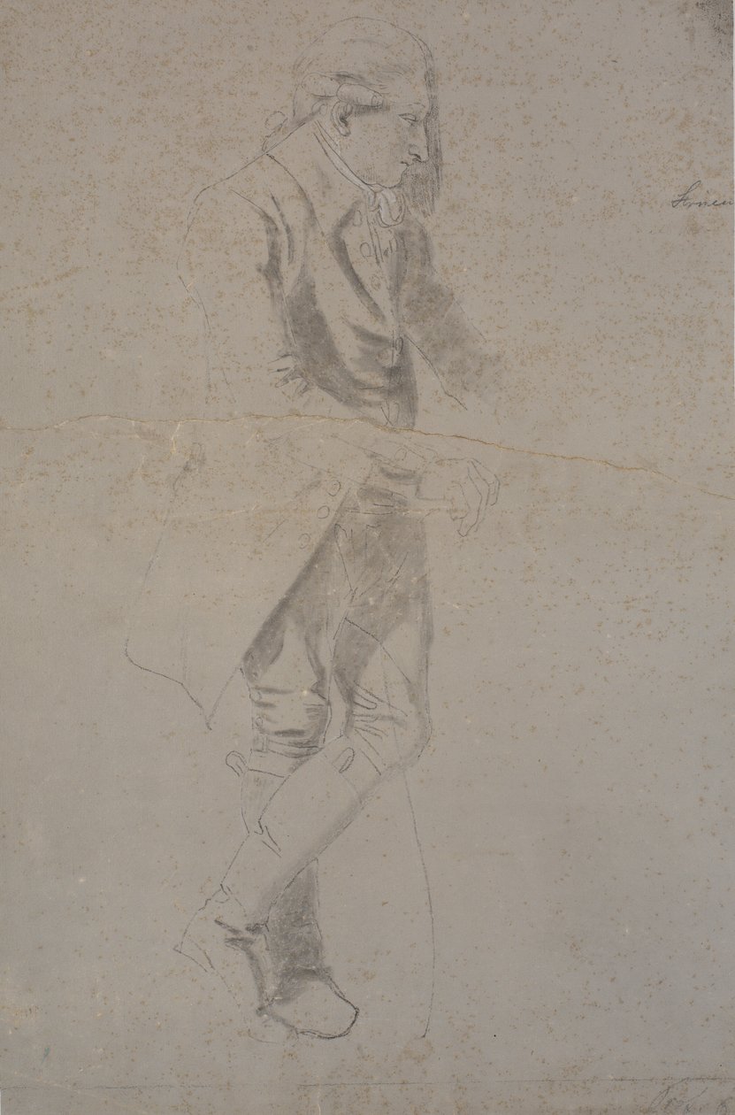 Stehender Herr im Kostüm von ca. 1770. Struensee? von Nicolai Abildgaard