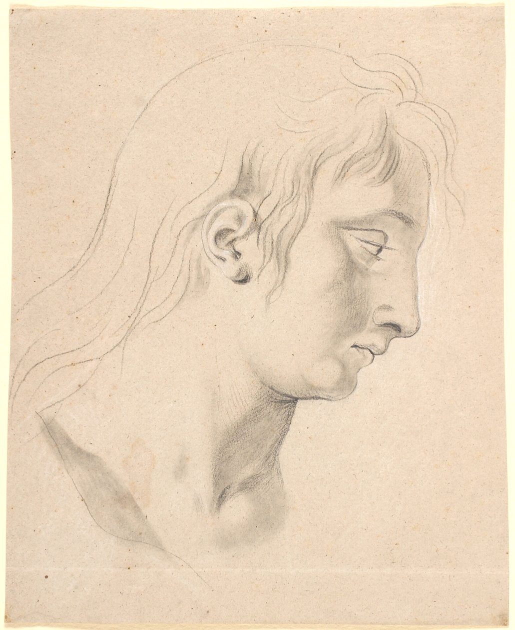Studie für das Haupt von Prinz Hans auf dem Bild von Christian I. im Rittersaal von Christiansborg von Nicolai Abildgaard
