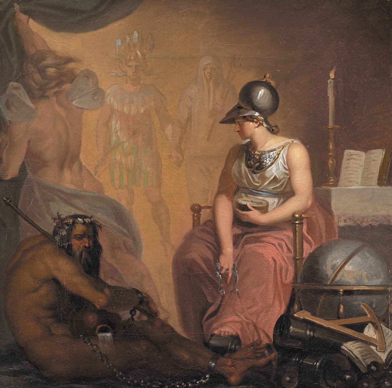 Die Wiederbelebung des Lernens, die Erfindung des Buchdrucks und des Schießpulvers und die Entdeckung Amerikas von Nicolai Abildgaard