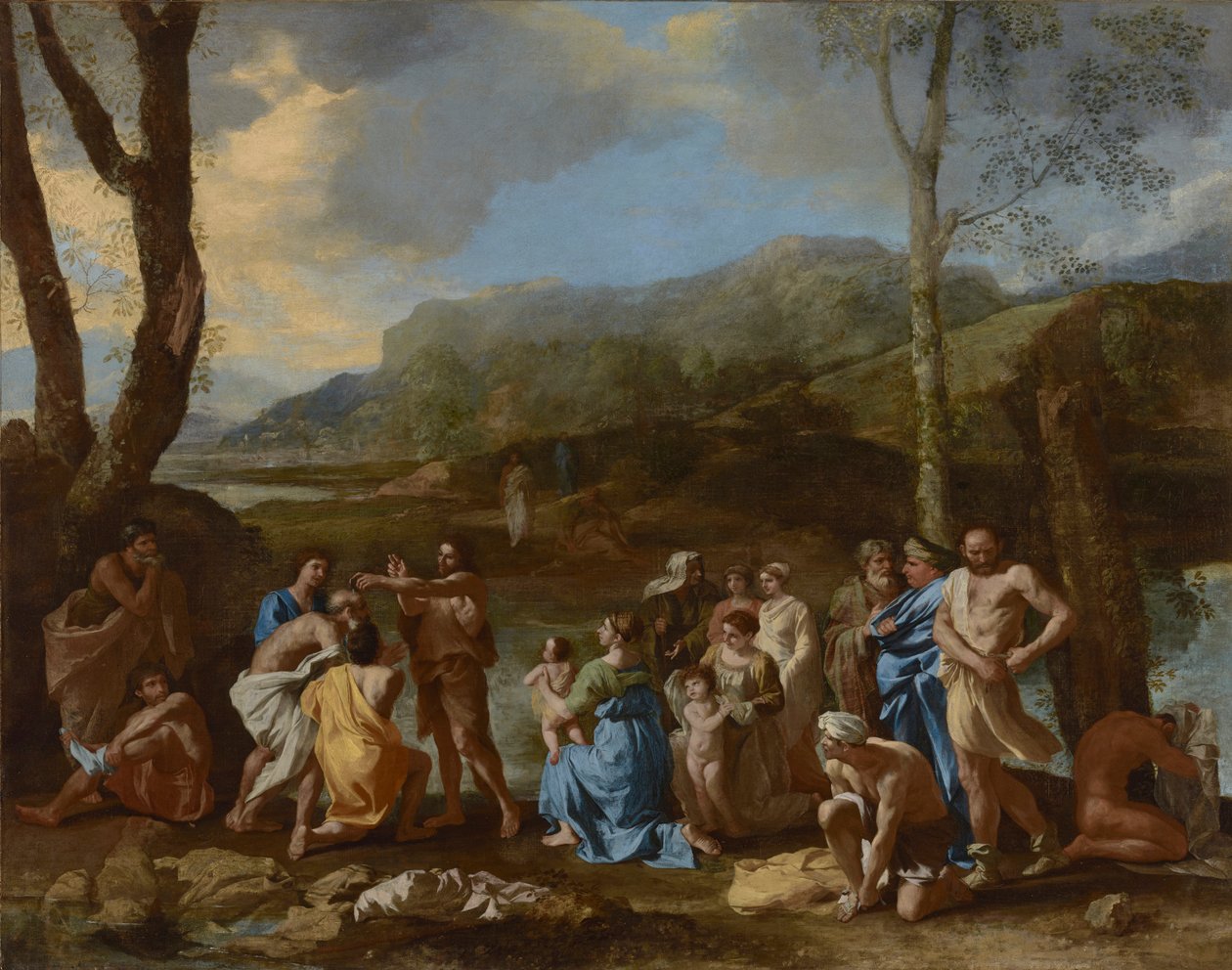 Johannes der Täufer tauft im Jordan, um 1630 von Nicolas Poussin