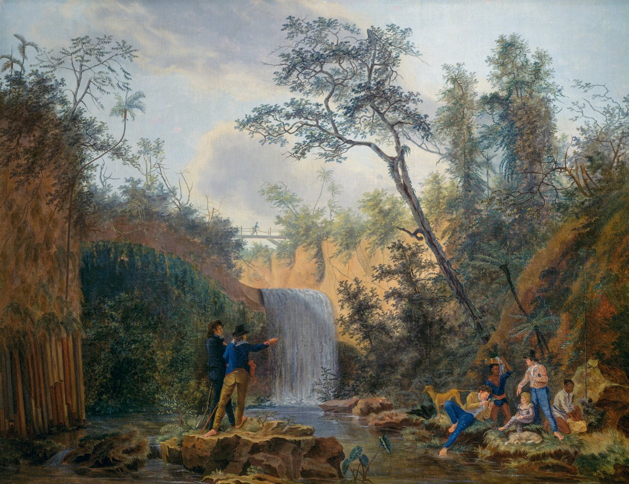 Französische botanische Expedition nach Amerika, Öl auf Leinwand von Nicolas-Didier Boguet (1755-1839) von Nicolas Didier Boguet