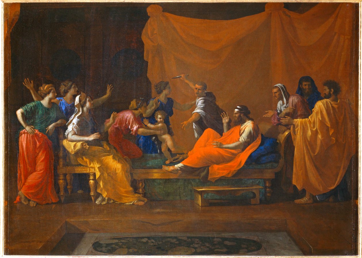 Moses als Kind, die Krone des Pharao zertrampelnd von Nicolas (attr.to) Poussin