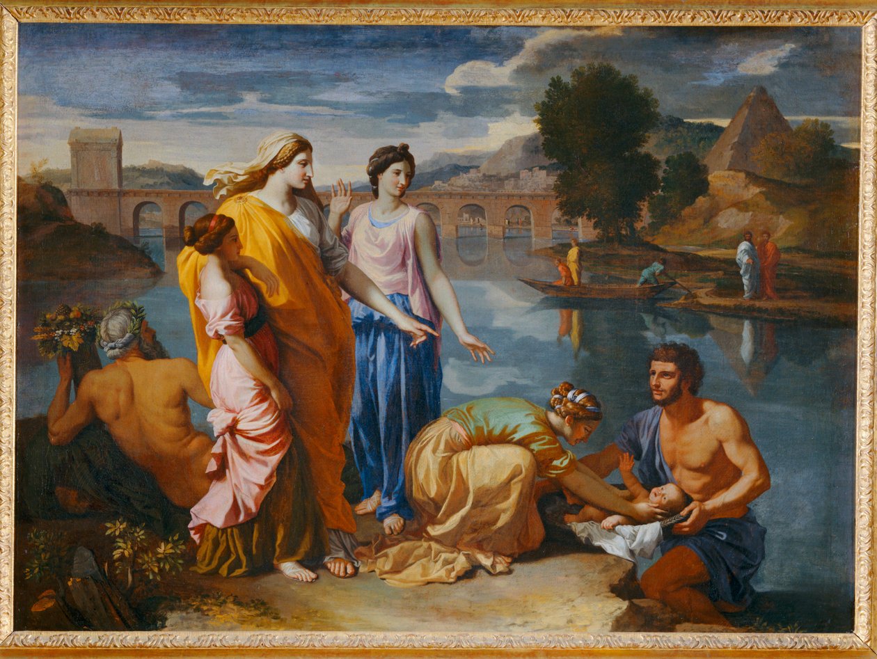 Moses aus den Wassern gerettet. 1638 von Nicolas (attr.to) Poussin