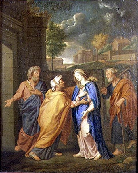 Die Jungfrau, St. Johannes und St. Anna von Nicolas (circle of) Poussin