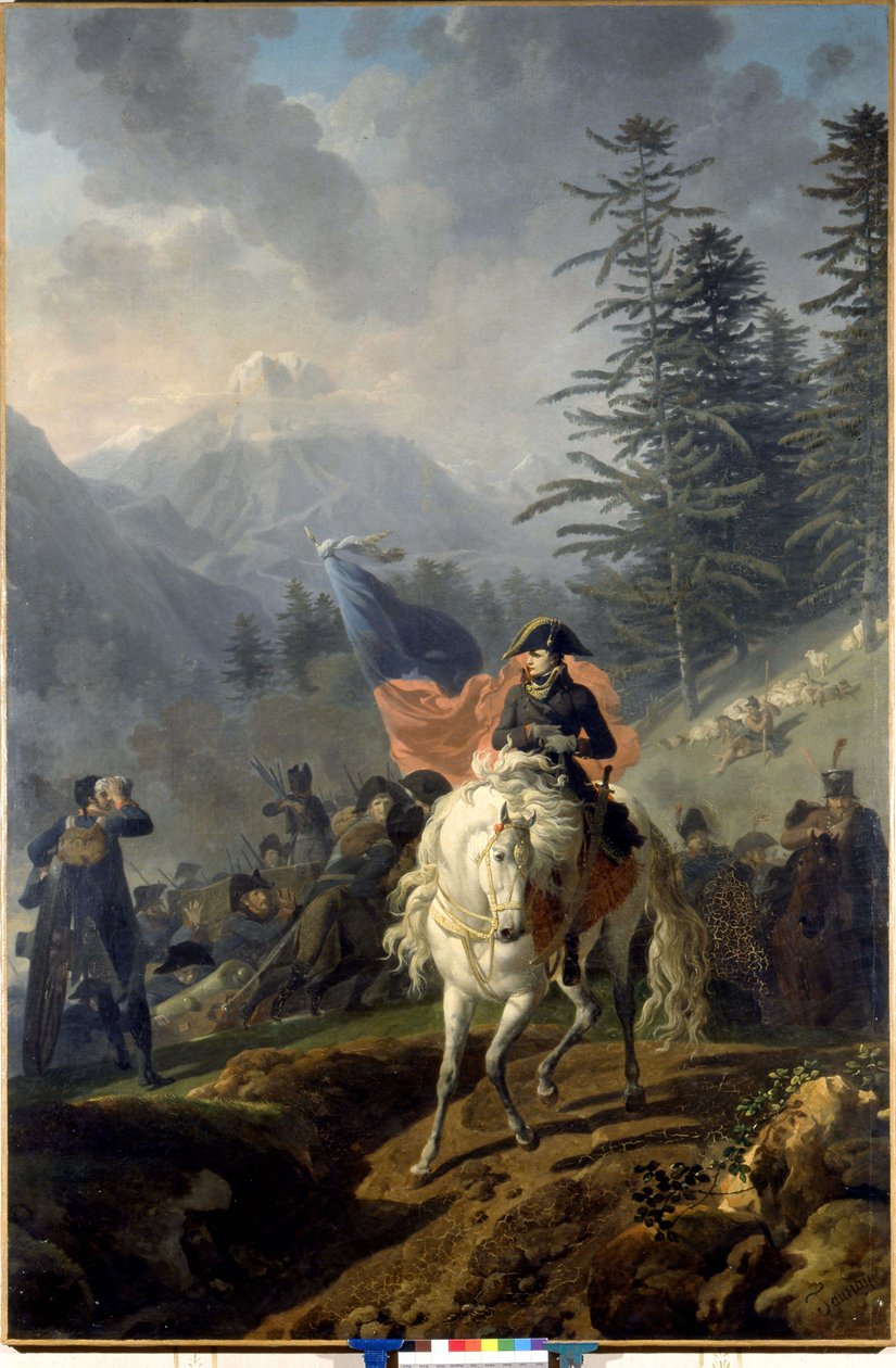 Napoleon Bonaparte überquert den Col de Saint Bernard von Nicolas Antoine Taunay
