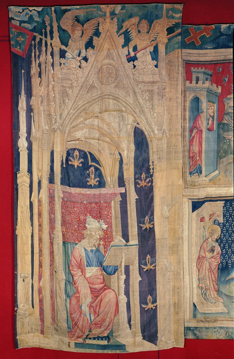 Der Leser, aus dem Apokalypse-Wandteppich von Angers, 1373-87 von Nicolas Bataille