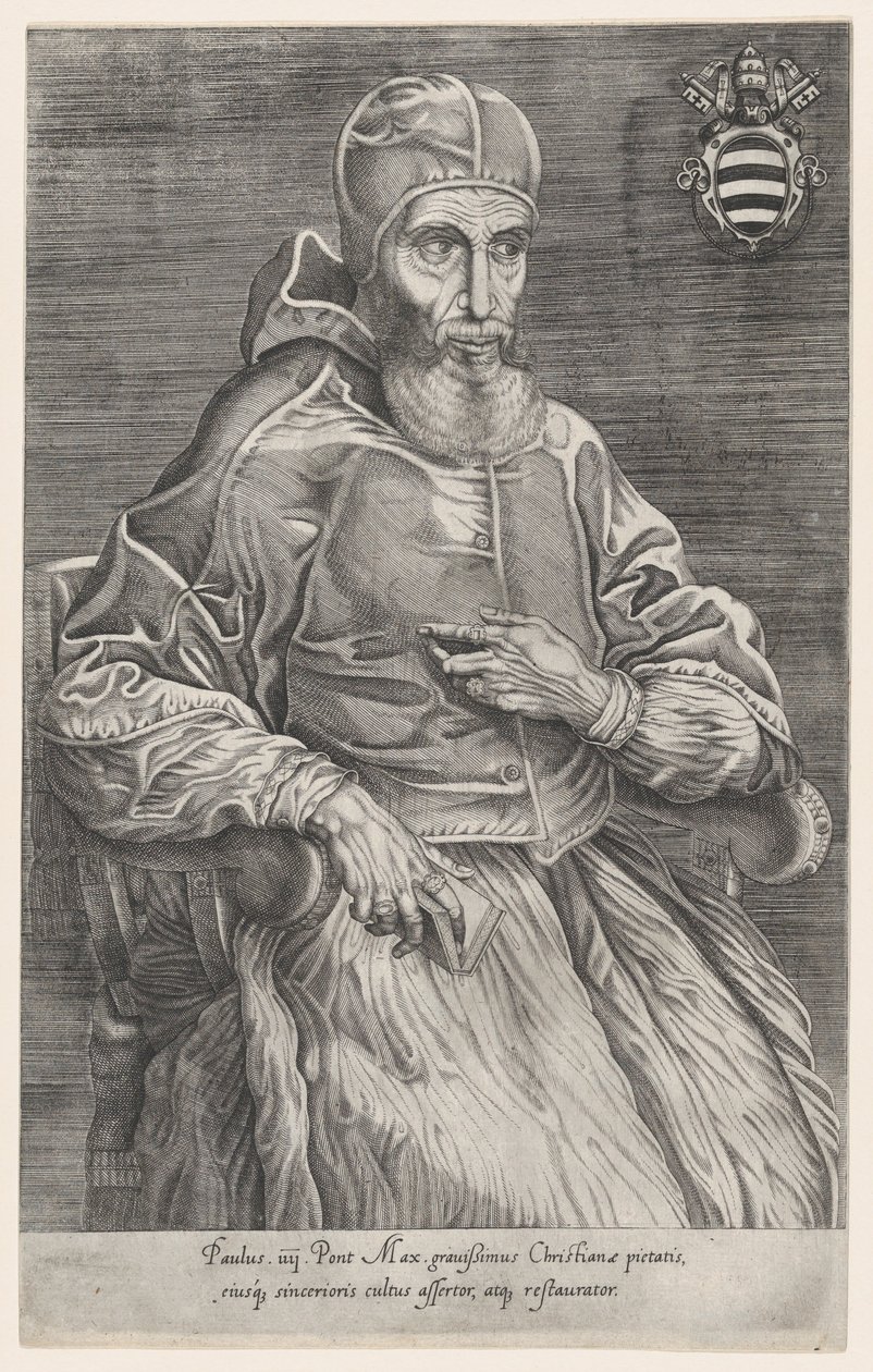 Porträt von Papst Paulus IV von Nicolas Beatrizet