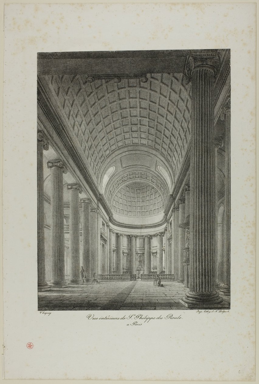 Innenansicht von St. Philippe du Roule, Paris von Nicolas Chapuy