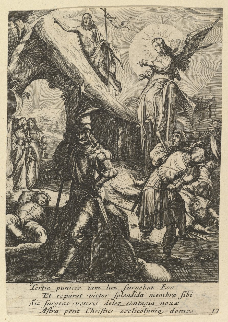 Die Auferstehung, aus Die Passion Christi, Mitte 17. Jahrhundert von Nicolas Cochin