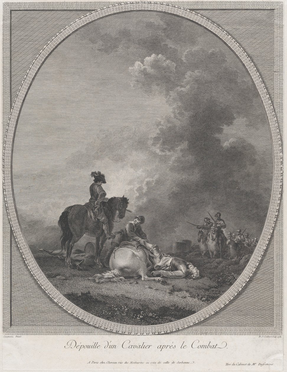Der Kadaver eines Soldaten nach dem Kampf, 1781 von Nicolas Colibert
