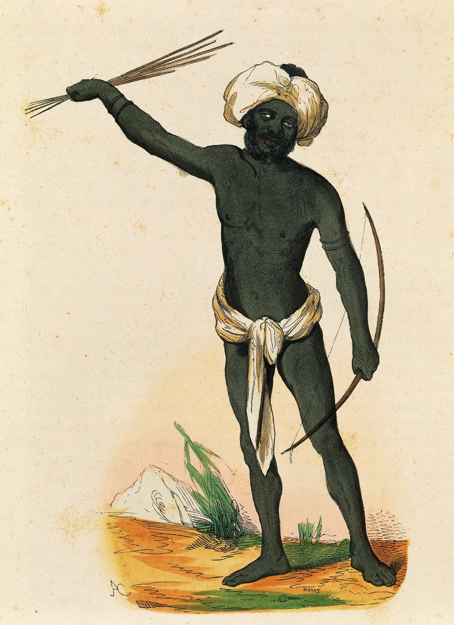 Aborigine von der Insel Vatou-Lele (Fidschi-Inseln) von Nicolas Dally