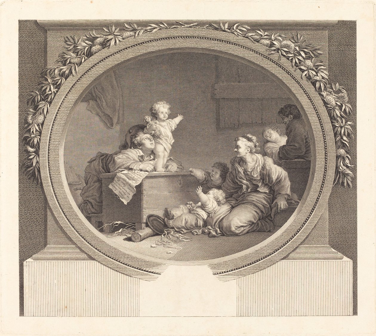 Der kleine Prediger von Nicolas Delaunay after Jean Honoré Fragonard