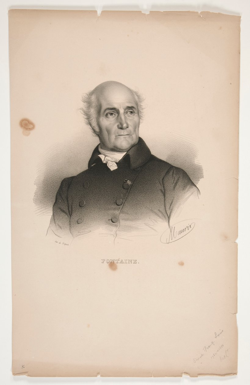 Porträt von Pierre-Francois-Léonard Fontaine von Nicolas Eustache Maurin