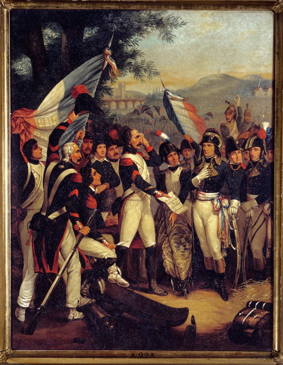 Das Korporalszeugnis von Lodi 10/05/1796 Napoleon Bonaparte erhielt das Korporalszeugnis von Nicolas Eustache Morin