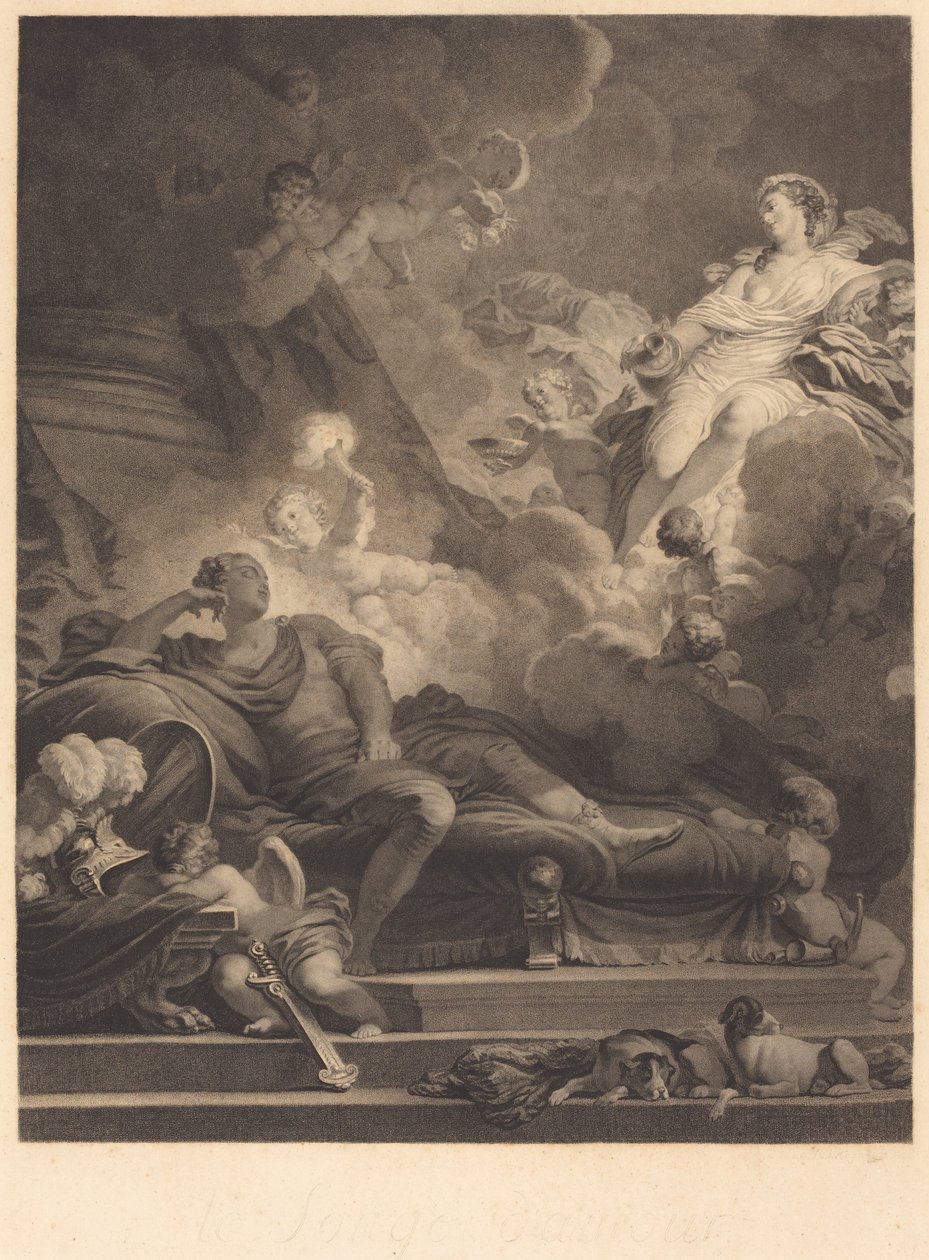 Der Liebestraum von Nicolas François Regnault after Jean Honoré Fragonard