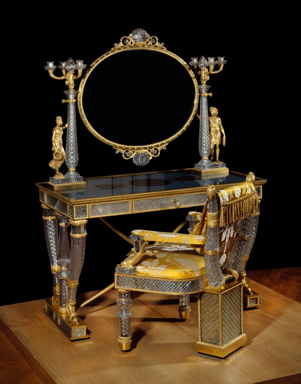 Tisch und Toilettenstuhl der Herzogin von Berry (Marie Caroline Ferdinande Louise de Bourbon, Prinzessin der Zwei Sizilien) von Nicolas Henri Jacob