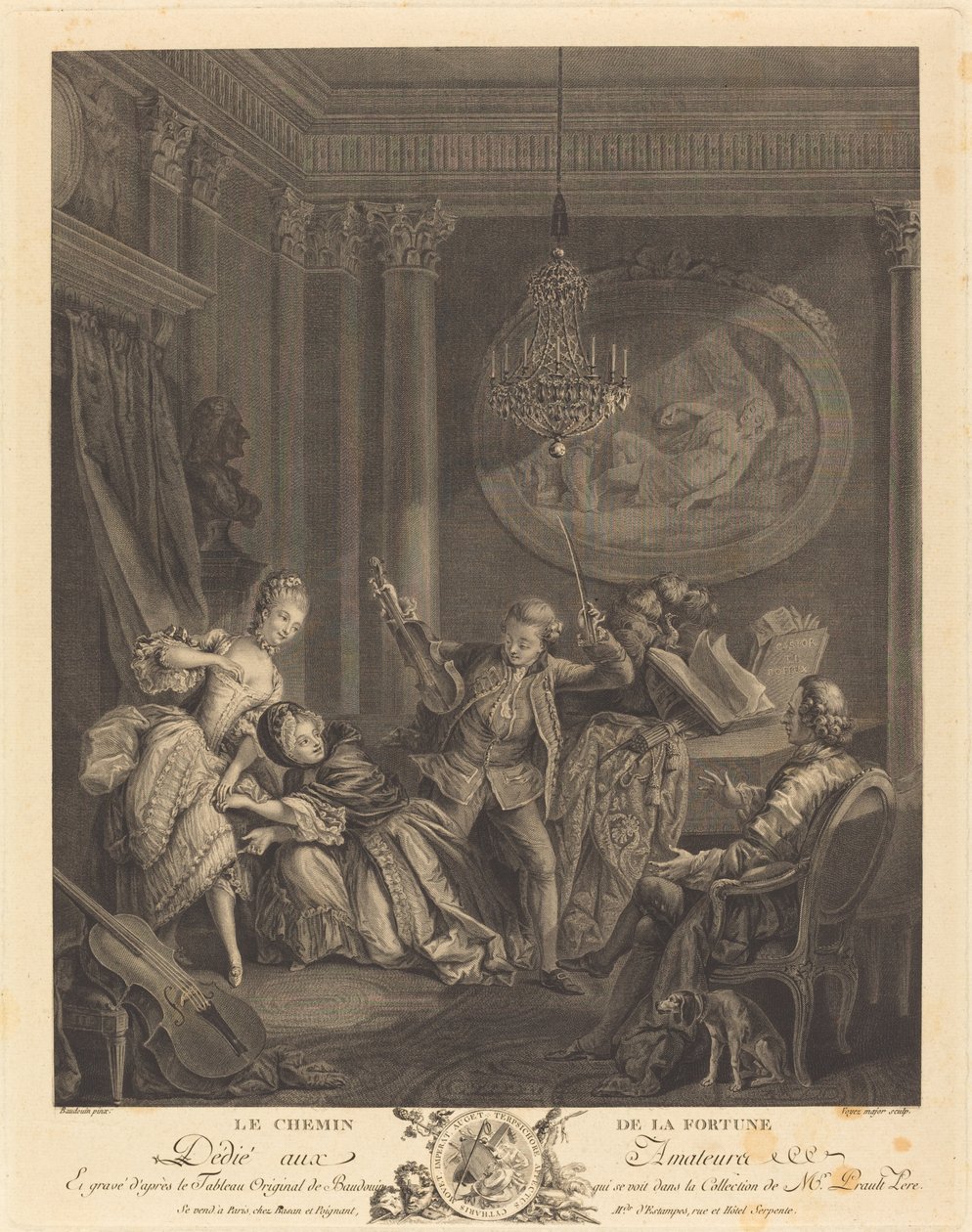 Der Weg des Glücks von Nicolas Joseph Voyez after Pierre Antoine Baudouin