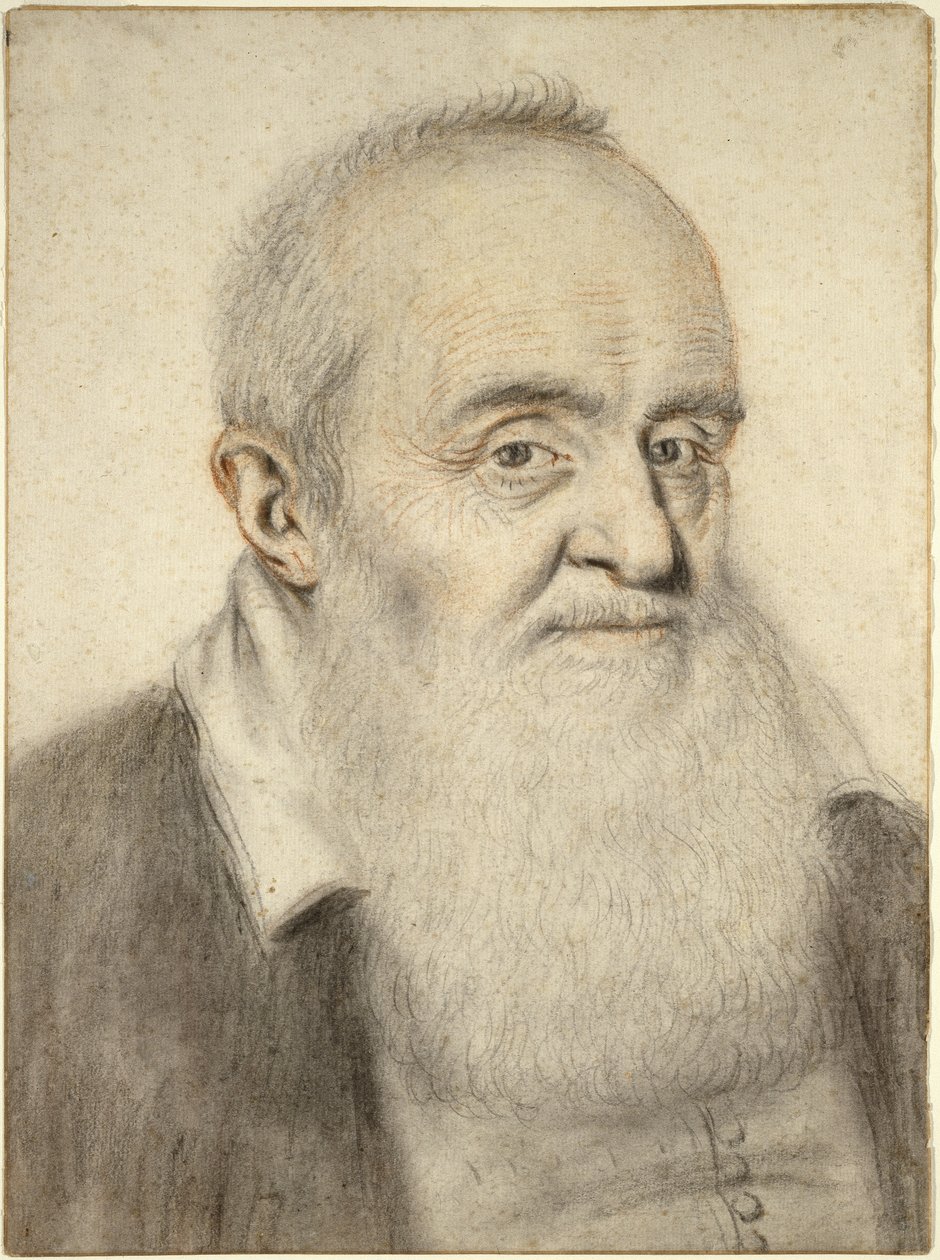 Kopf eines bärtigen Mannes von Nicolas Lagneau or Lanneau