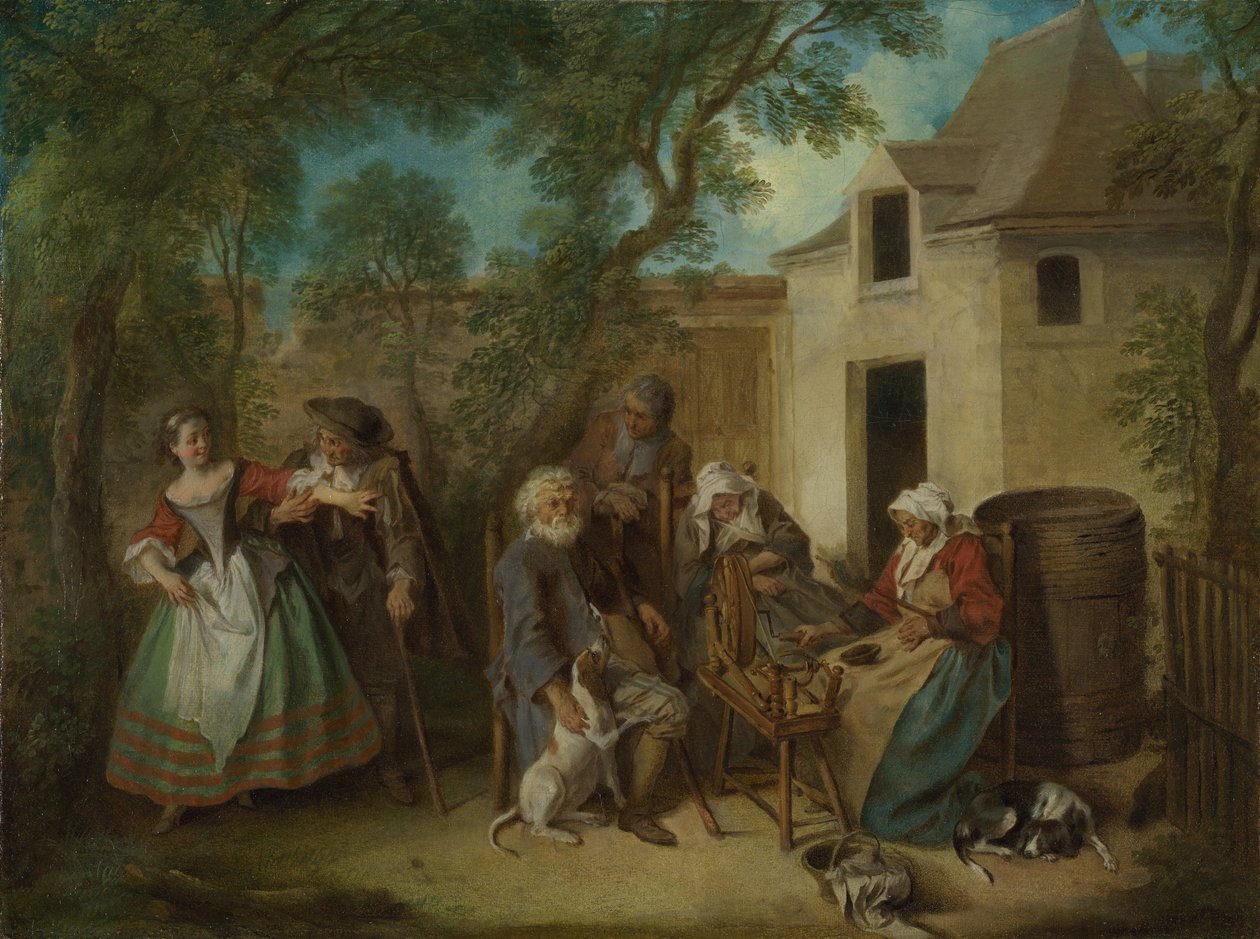 Die vier Lebensalter des Menschen: Alter, ca. 1735 von Nicolas Lancret