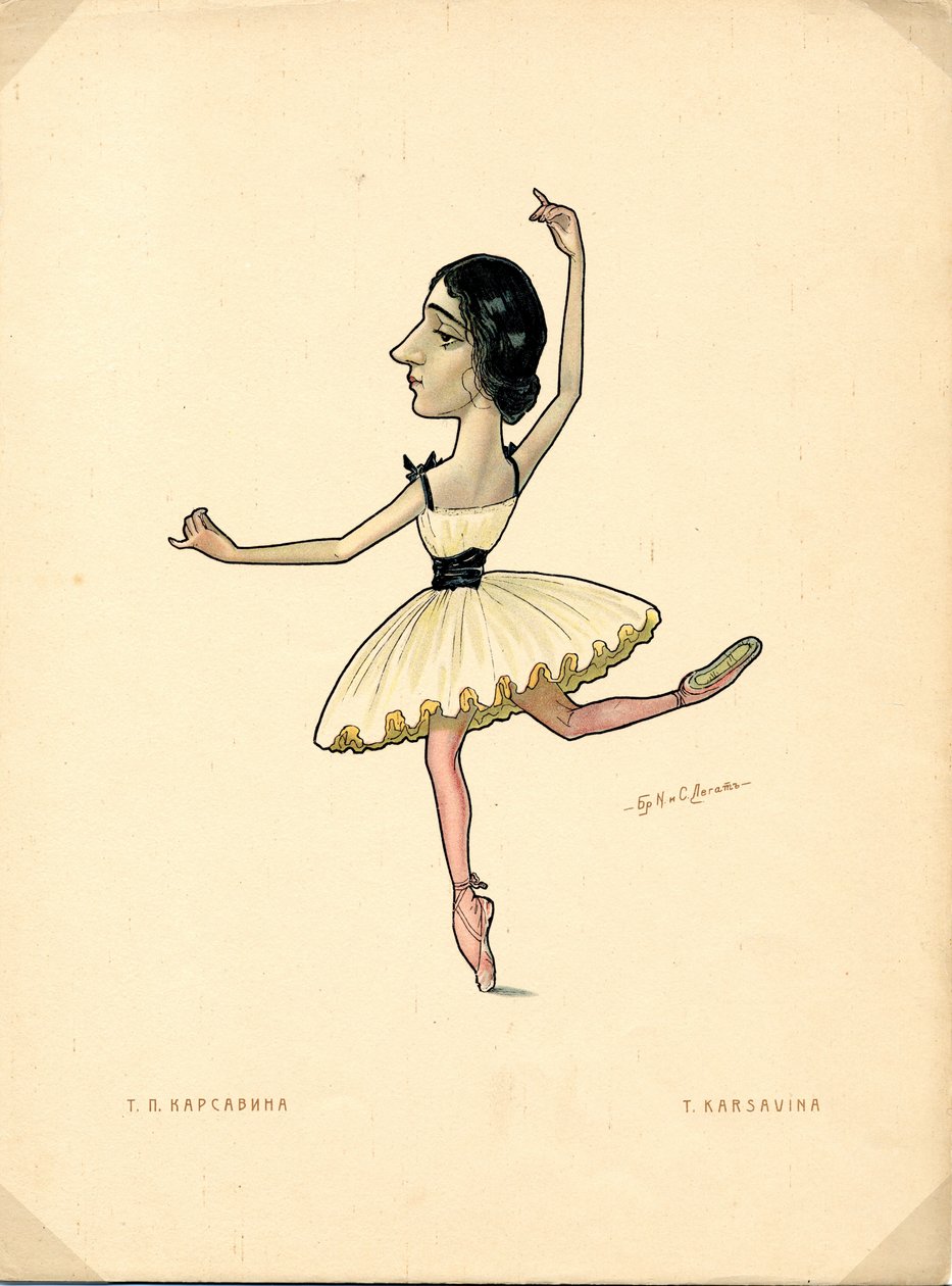 Porträt der russischen Ballerina Tamara Karsavina von Nicolas Legat