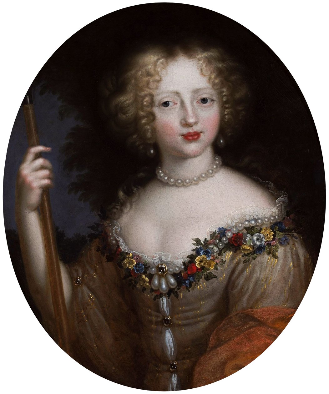 Porträt von Helena Tekla Lubomirska geborene Ossolińska als Flora von Nicolas Mignard