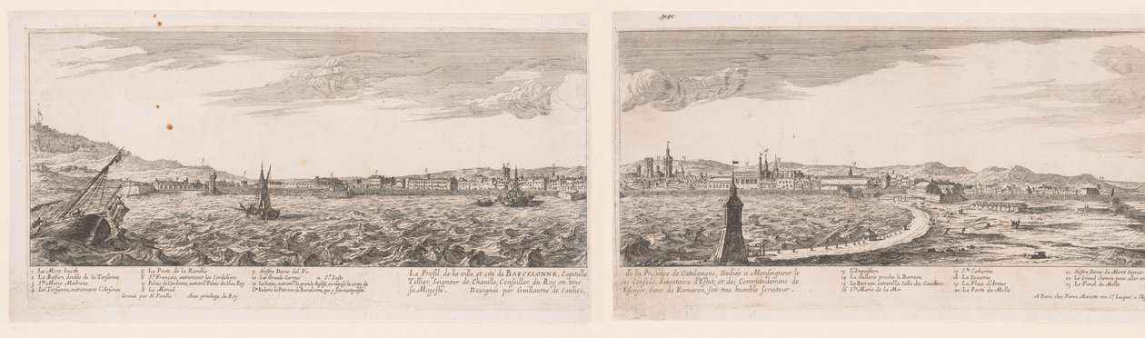Ansicht von Barcelona von Nicolas Perelle