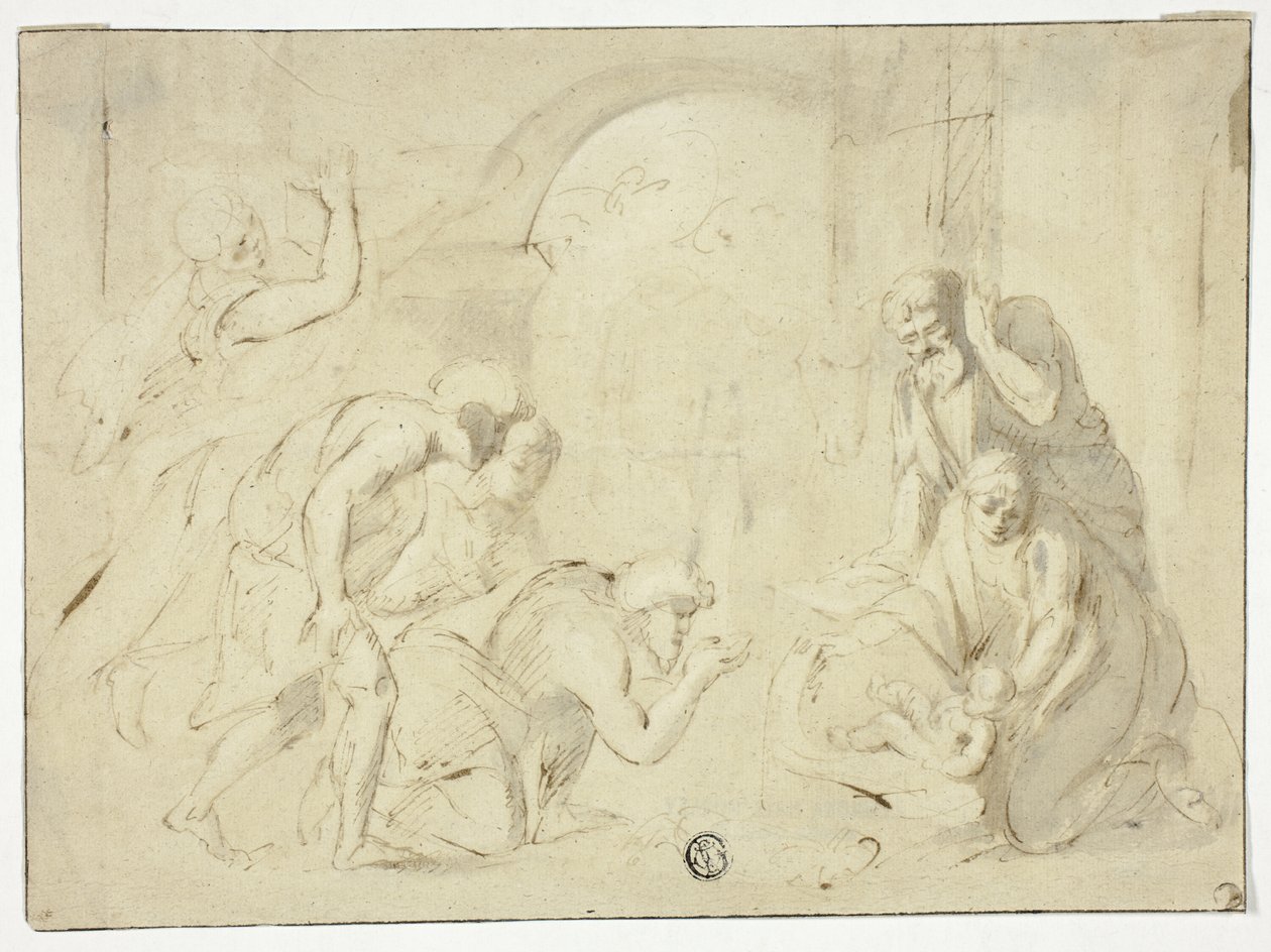 Anbetung der Hirten von Nicolas Poussin
