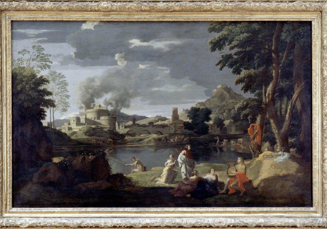 Orpheus und Eurydike von Poussin, Louvre Museum von Nicolas Poussin