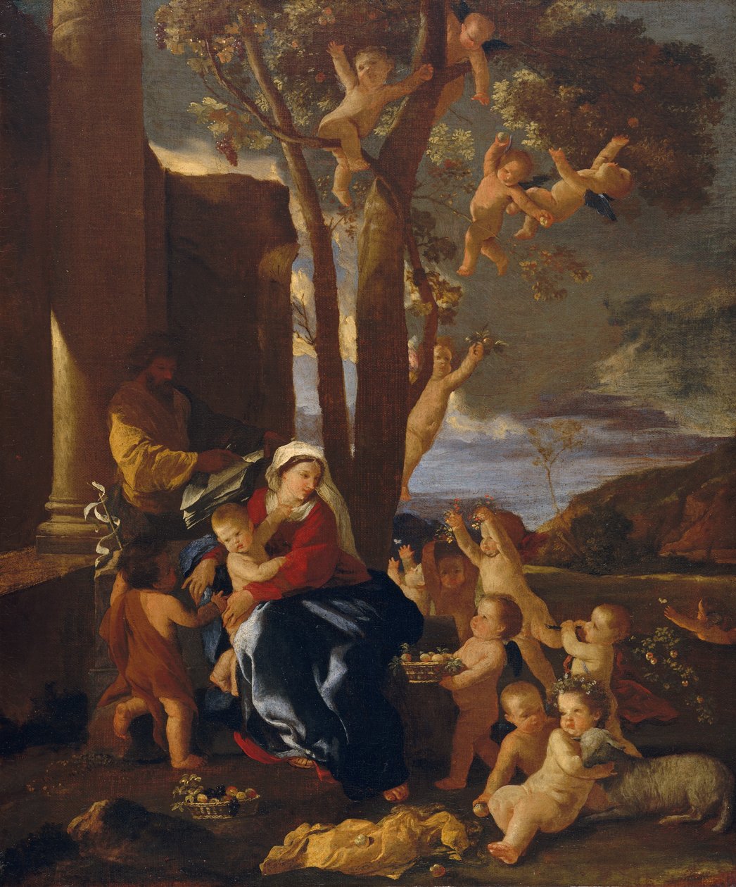 Die Heilige Familie mit Johannes dem Täufer, ca. 1627 von Nicolas Poussin